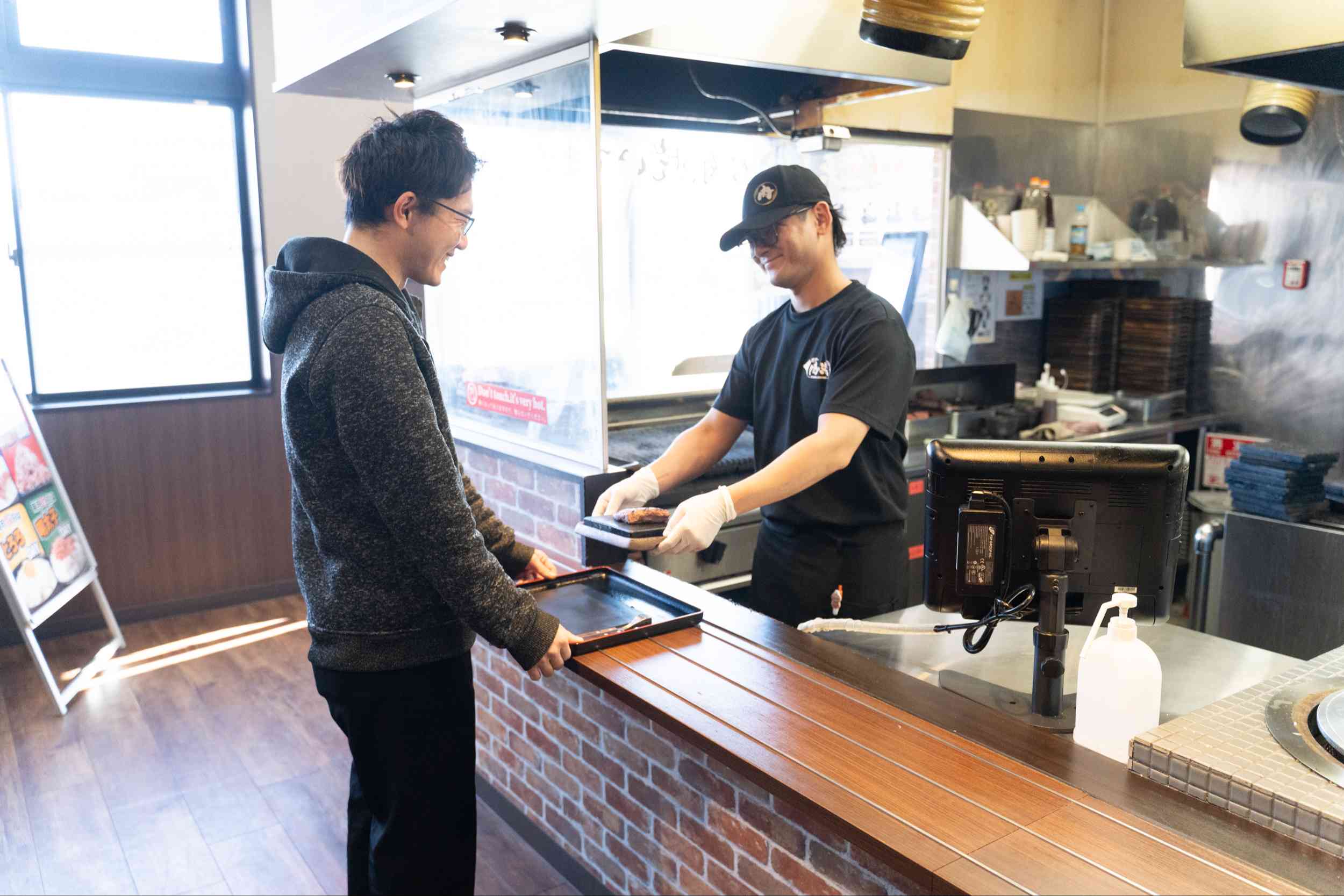 注文したお肉の受取